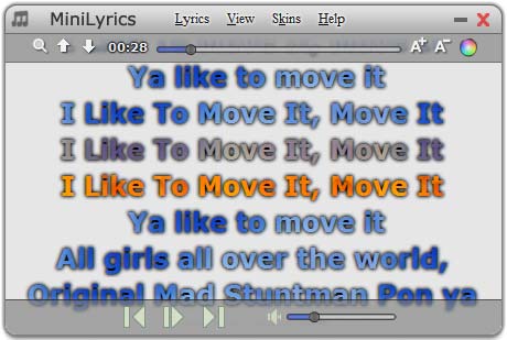 MiniLyrics screenshot